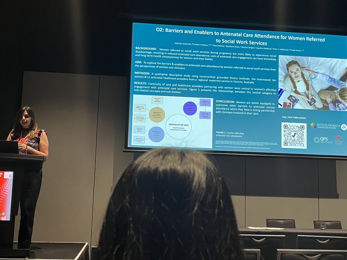 Great to have another opportunity to present the barriers and enablers to antenatal care for women referred to social work services. Fitting in with one of the core themes at #PSANZ2024 that continuity of care is fundamental!