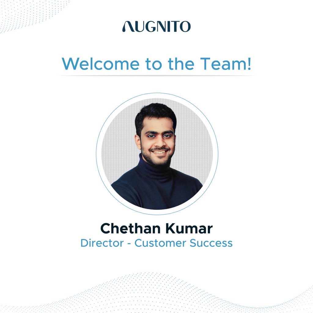 We are happy to officially welcome Chethan Kumar as Director - Customer Success to the @Augnito team! Let's Celebrate & Innovate Together! 👏 #WelcometotheTeam #TeamAugnito #Announcements #Hiring #Healthcare #Healthtech