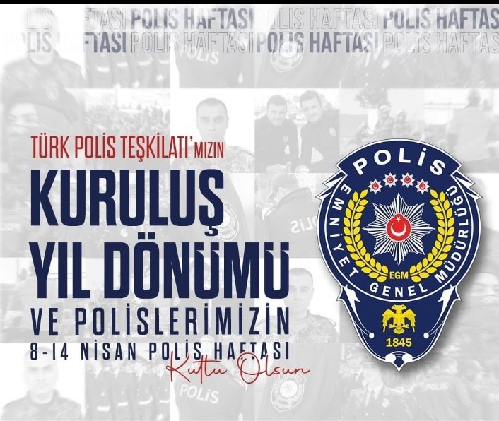 🇹🇷Ülkemizin bölünmez bütünlüğü, milletimizin huzur ve güvenliği için fedakârca görev yapan Polislerimizin onur dolu günü ve haftası kutlu olsun.🇹🇷🇹🇷

#PolisTeşkilatı179yaşında