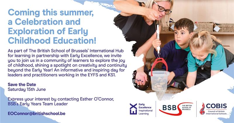 Calling all Early Years people!! We're holding a conference at our lovely school in Brussels on June 15th in partnership with @EarlyExcellence talking all things EY and revelling in play. Come and join us - contact @EstherOConnor5 or me for more details. We would love to see you.
