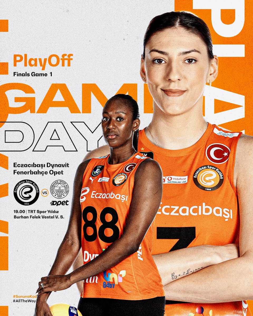 The 𝘂𝗹𝘁𝗶𝗺𝗮𝘁𝗲 battle. 🐅 💥 Maç Günü 🏆 Vodafone Sultanlar Ligi | Play-Off, Final 1. Maç 🏐 vs. Fenerbahçe Opet ⏰ 19.00 📍 Burhan Felek Vestel V.S. 📺 TRT Spor Yıldız