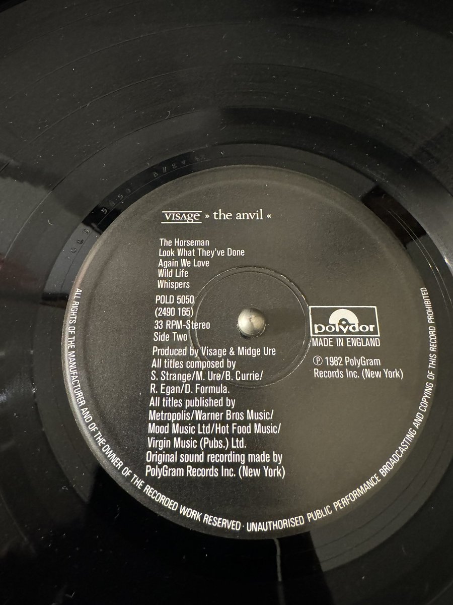 lee0969's tweet photo. On this day in 1982 No 9 UK Album Chart Visage “The Anvil” IMHO an excellent album, not an easy pick but I’ll choose “The Damned Don’t Cry” how about you? #1980s #Visage #SteveStrange #MidgeUre #RustyEgan #BillieCurrie #DaveFormula @jillwebb2005 @nikidoog @CarolynPPerry @blackenrho @FatOldAnarchist @brunstead @SkaManD14