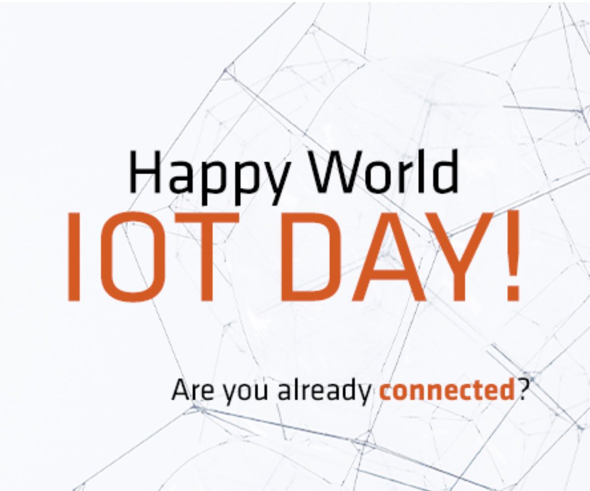 Happy #IoTDay everyone!

#Connected #IoT #Vodafone #EoT #LPWA