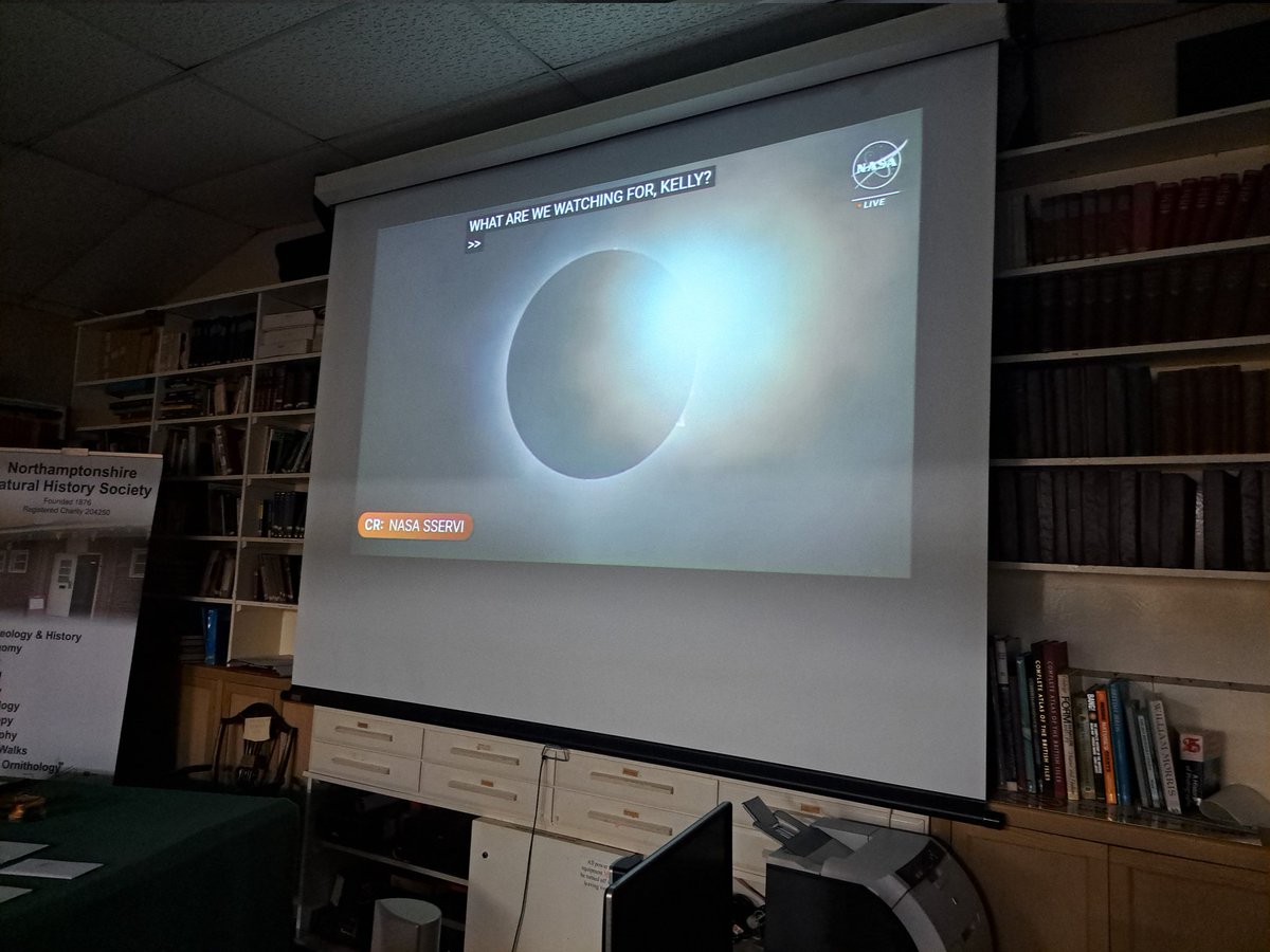Live streaming the 2024 total solar eclipse at Northampton Natural History Society, Astro Section last night, then presenting our trip to Jackson Hole in Wyoming in 2017. A great eclipse evening, despite not being there. Great to see folks images popping up today. 😍
