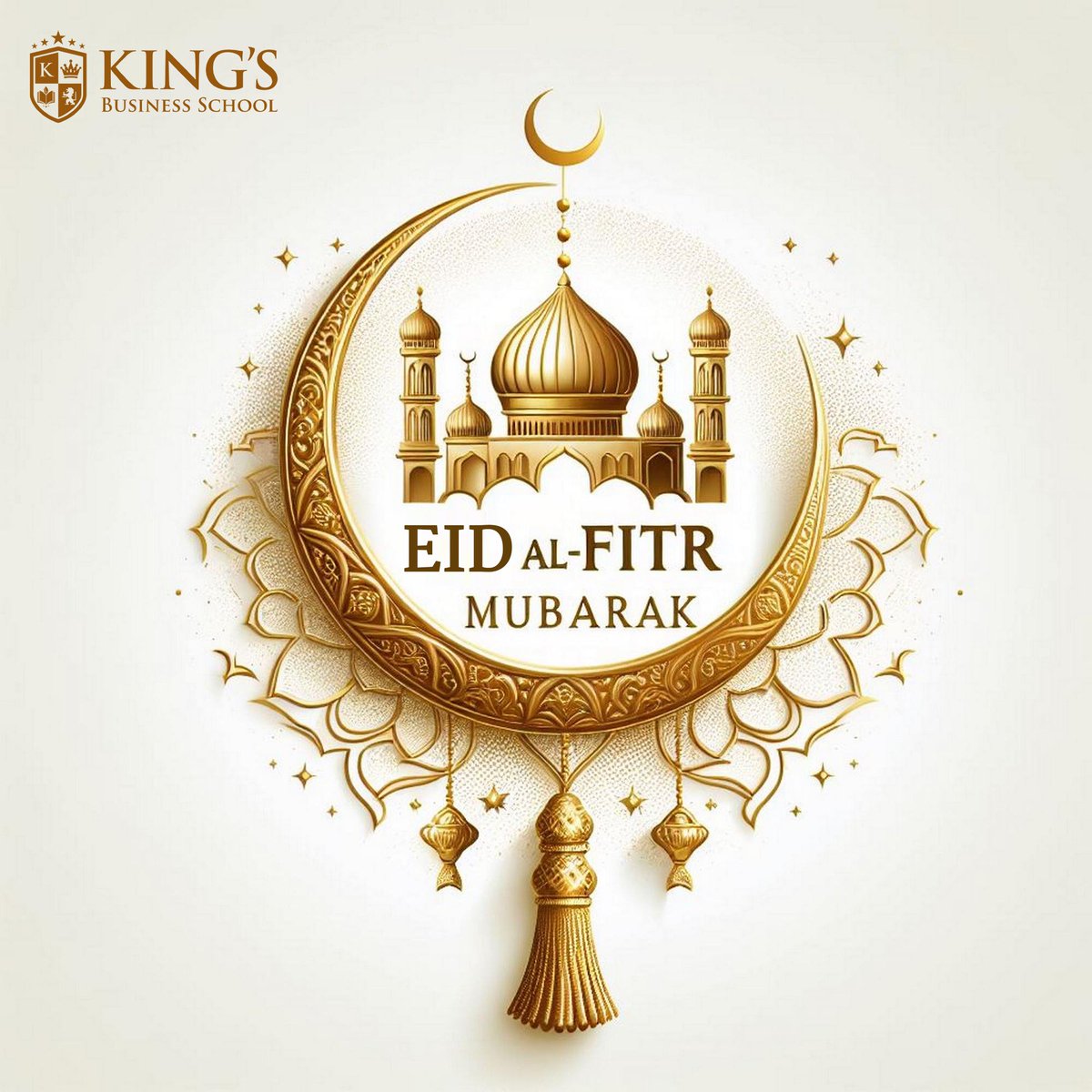 King's Business School wishes you a joyful Eid-Al-Fitr! May this special day bring you and your loved ones peace, happiness, and prosperity. Eid Mubarak

#eidmubarak #EidAlFitr #JoyfulCelebration #peace #happiness #prosperity #Eid #Mubarak #kingsbusinessschool