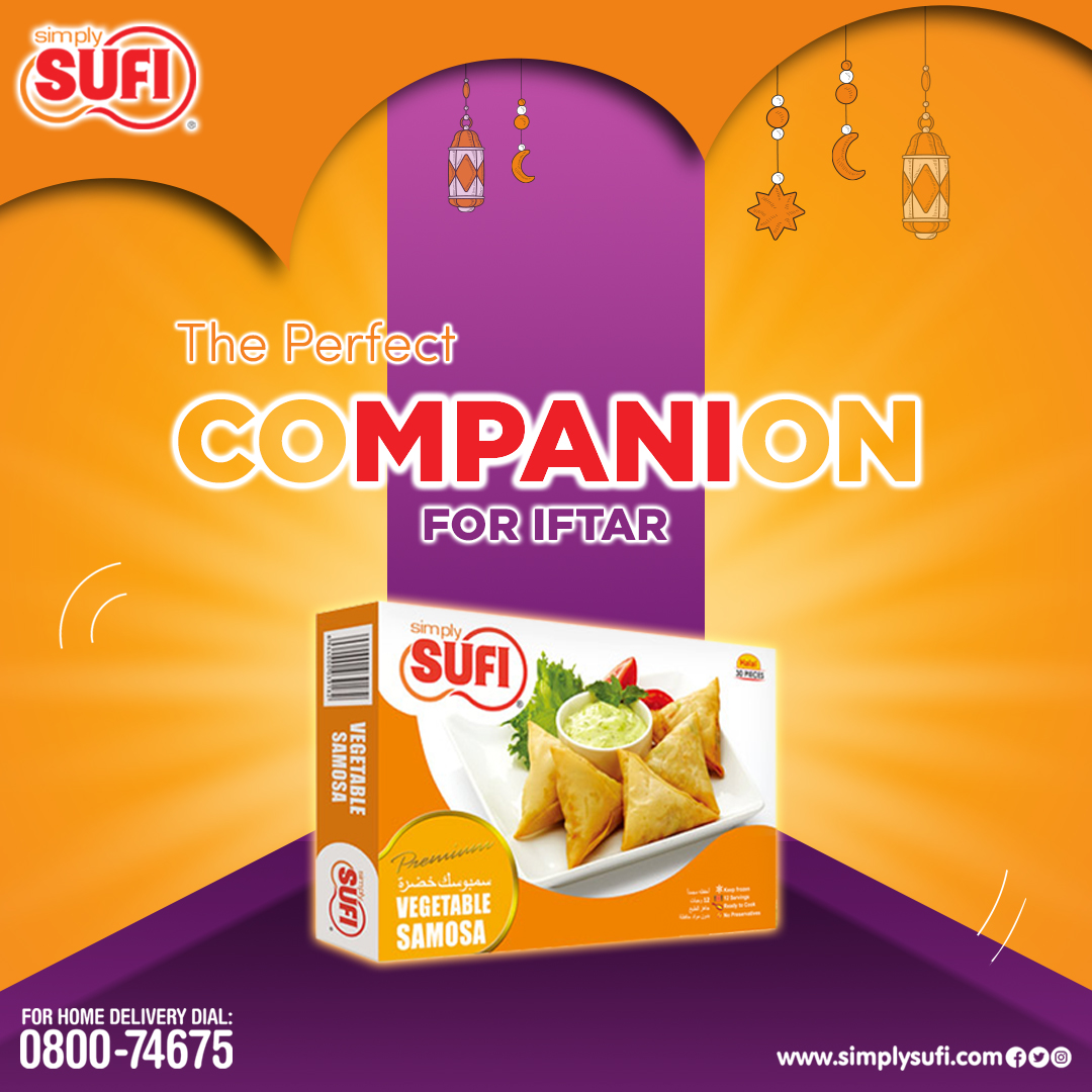 Complete your Iftar gathering with Simply Sufi Vegetable Samosa – the perfect evening snack.
 
#SimplySufi #SufiGroupOfCompanies #Ramadan #VegetableSamosa #frozenfood #food #readytoeat #readytocook #readymeal #delicious