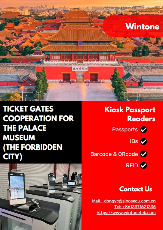 Wintone_tek's tweet image. Wintone &amp;amp; Sinosecu Passport Reader empowers the ticketing self-service gate at the Palace Museum, Beijing, providing ticket purchase and verification services for identity cards and passports.
Creating convenient and easy travel！
#TRAVELTECH #TICKETTECH #IDSCANNING #PASSPORTSCAN