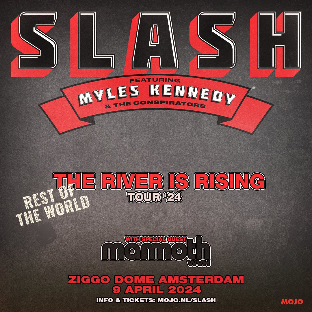 Today evening, #SMKC in Amsterdam😎😁🎸🎩🤘
Rock on <a href="/Slash/">Slash</a> <a href="/MylesKennedy/">Myles Kennedy</a> <a href="/todddammitkerns/">Todd Dammit Kerns</a> <a href="/brentfitz/">Brent Fitz</a> <a href="/franksidoris/">Frank Sidoris</a> 
#slash #amsterdam #netherland #rockthecity