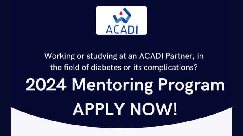 The @ACADI_Centre, supported through our TTRA program, is currently inviting industry professionals to join it's mentorship program & make a significant impact on the career journey of the next generation of diabetes researchers. Apply by 11 April 2024. 👉bit.ly/3xu7MLY