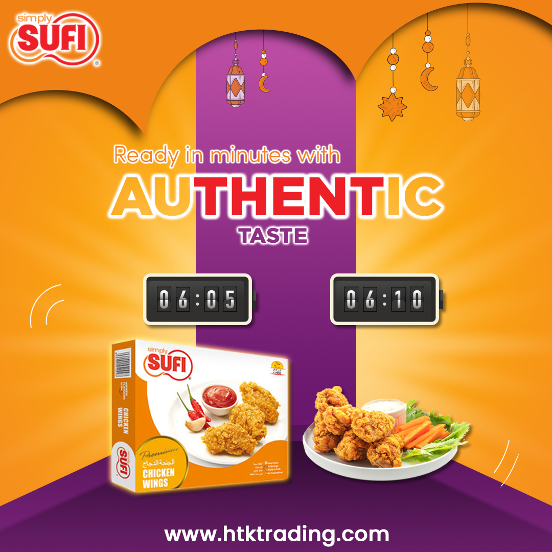 Let your taste buds soar with our Chicken Wings. Enjoy the incredible flavor, ready in minutes at home.
 
#SimplySufiMiddleEast #SimplySufi #SufiGroupOfCompanies #Dubai #MiddleEast #UAE #Ramadan #ChickenWings #frozenfood #food #readytoeat #readytocook #readymeal #delicious