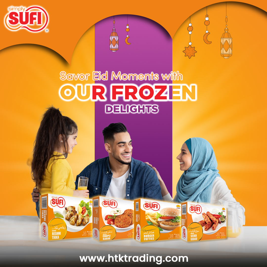 Celebrate your Eid festivities with Simply Sufi, a complete range of frozen products.

#SimplySufiMiddleEast #SimplySufi #SufiGroupOfCompanies #Dubai #MiddleEast #UAE #Ramadan #ReshmiTikka #ChickenChapliKabab #BurgerPatties #SeekhKabab #frozenfood #food #readytoeat #readytocook
