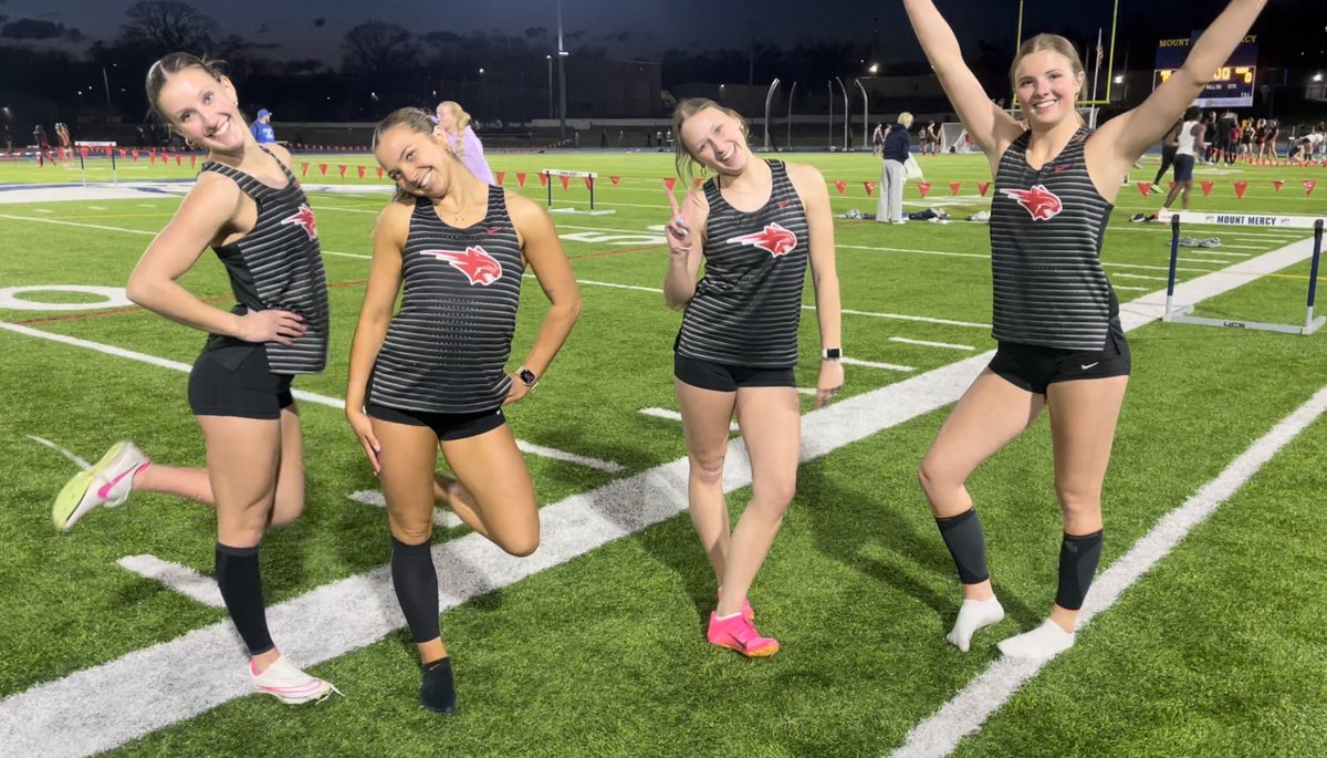 🔵🔵4x100 of Stuntz, Ramler, Ehlers, and Walters improve their blue standard time by running a 49.74🔵🔵