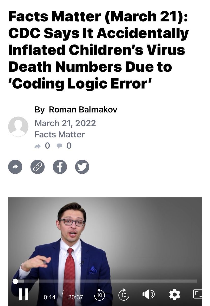 Because “Accidents” do happen - 😉 On their official website, the CDC last week very quietly removed tens of thousands of deaths that were officially linked to COVID-19, including nearly a quarter of the COVID deaths that were listed for children under the age of 18.…