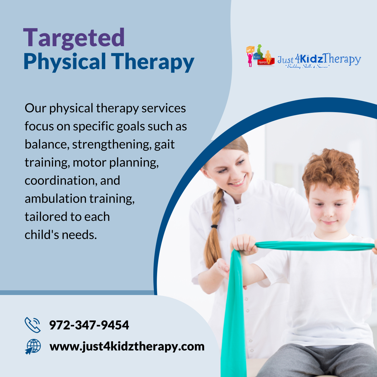 Unlock your child's physical potential with our targeted physical therapy services. Let us help them achieve their milestones with confidence. 

#CollinCountyTX #PediatricTherapyServices #PhysicalTherapy #ChildDevelopment #Mobility