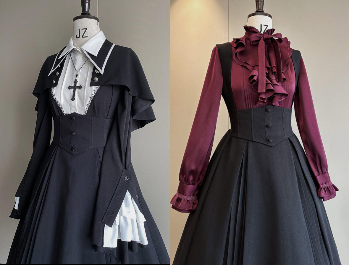 Susin 【-The Gothic Poem-】 #GothcLolita Corset JSK, Cape Style Blouse, Shirt and #Ouji Trousers Are Back In Stock!!! ◆ Shopping Link >>> lolitawardrobe.com/susin-the-goth… ◆ The Quantity is Very Limited!!!