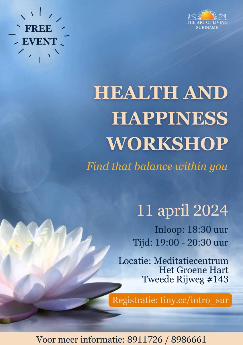 Beste Relatie, 
Van harte Welkom! Kom ons team supporten svp 🙏🏽Graag Aanmelden via tiny.cc/intro_sur