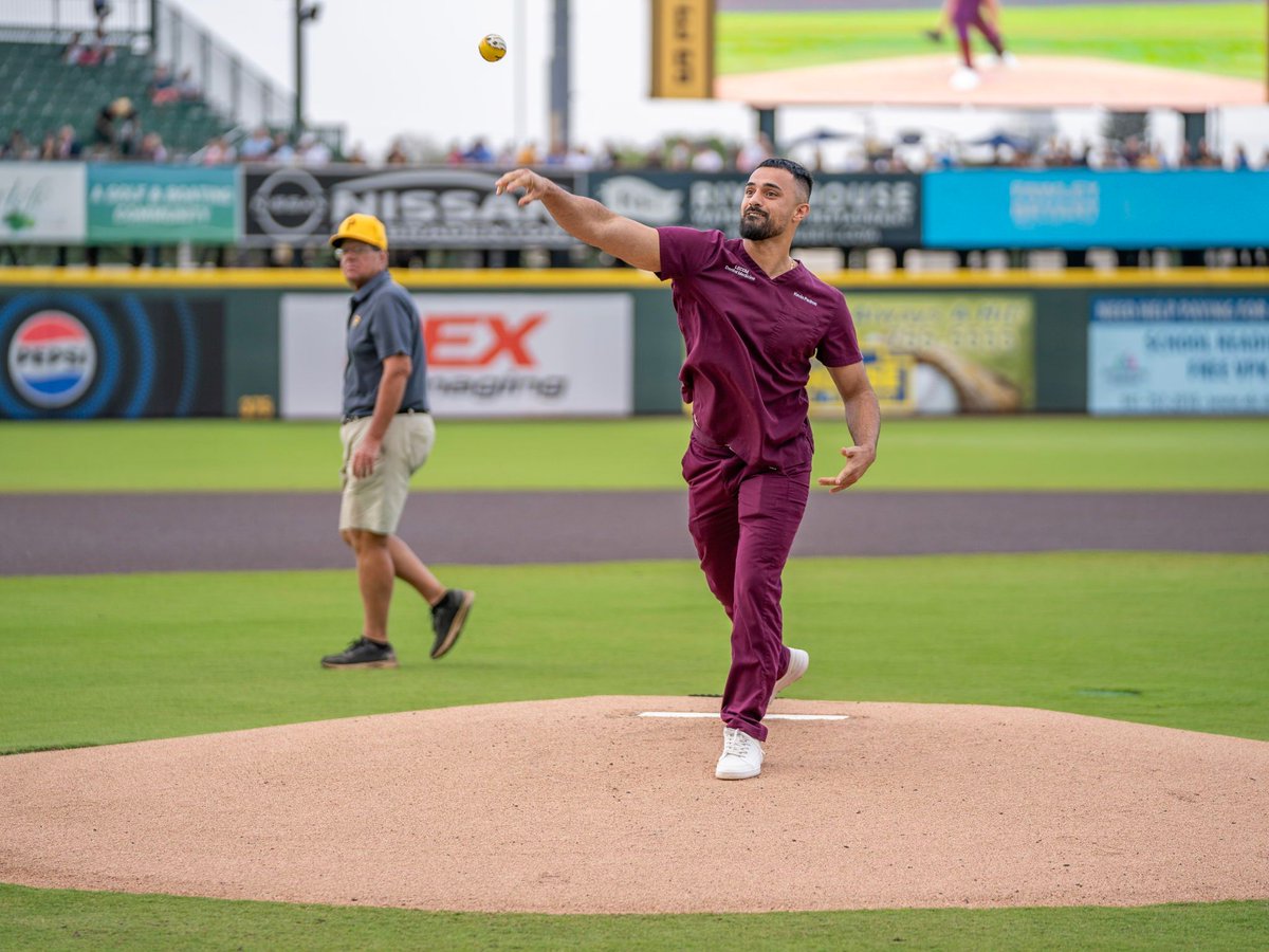 LECOM has a long standing relationship with the LECOM Park in Bradenton Florida that is the home to the Pittsburgh Pirates spring training games. ​ ​Recently, a 2nd year dental student in Bradenton threw the first pitch at the Pirates game. Student's name is Kevin Padron.