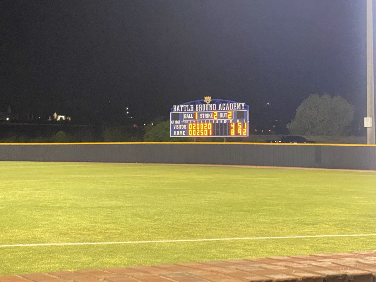 Congrats to BGA Baseball on a big district win over FRA ⁦@BGAwildcats⁩ ⁦@whsports⁩