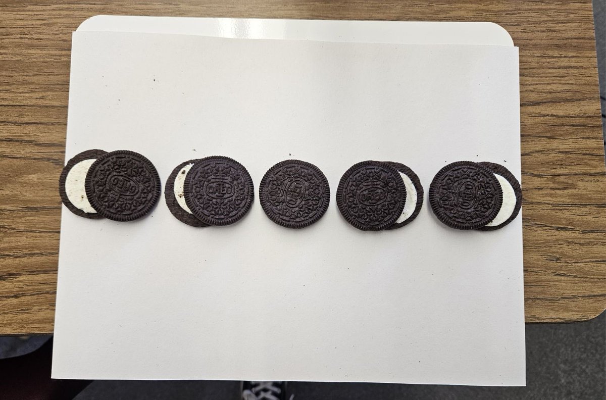 Today our Second Grade class took the celestial opportunity to model the phases of the eclipse!