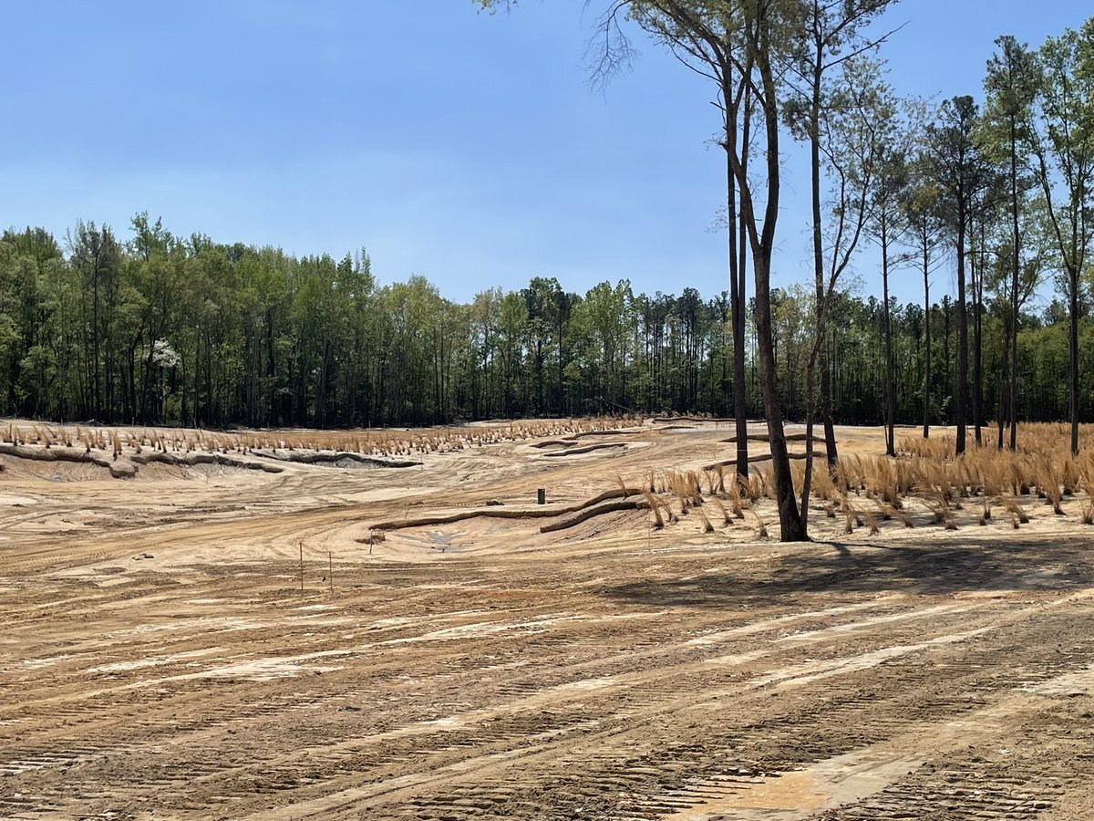 Busy day at Broomsedge…more ground checks and delivery of Rain Bird pump station