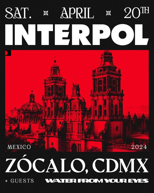 Nuestros favs y #PropuestaMHR @waterfromyreyes serán los teloneros de @Interpol en el Zócalo 😍