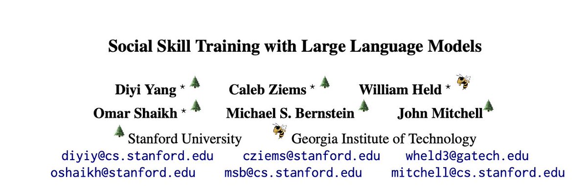 Check out our paper arxiv.org/abs/2404.04204 🤗 And let us know if you have any suggestions on how to better use LLM for social skill training 🙇‍♀️