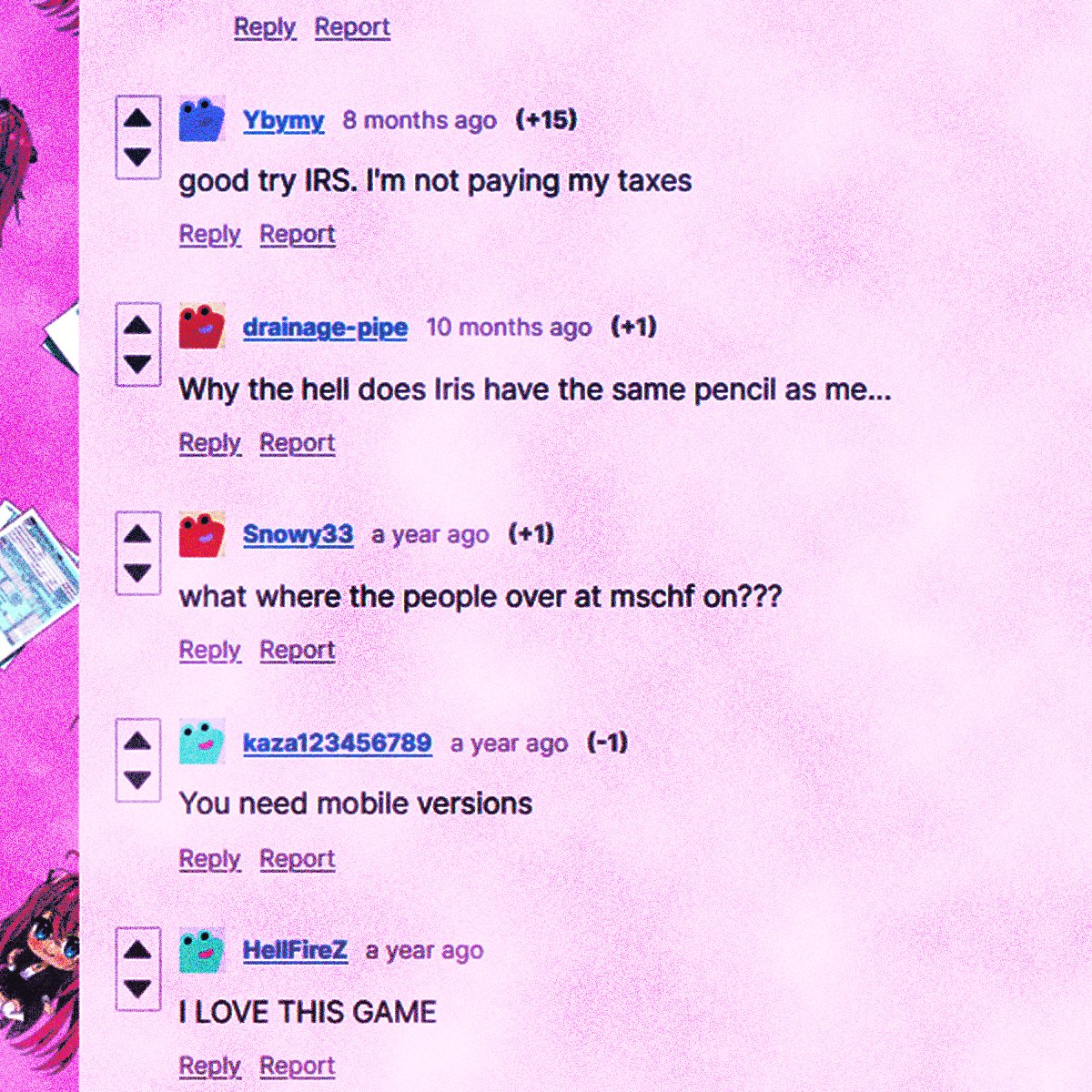 💖📝Hope y'all were able to get your taxes in!
The game featured here is "Tax Heaven 3000", a dating sim that actually could print a simple tax return for you in 2022. I know about it, and now you have to, too.