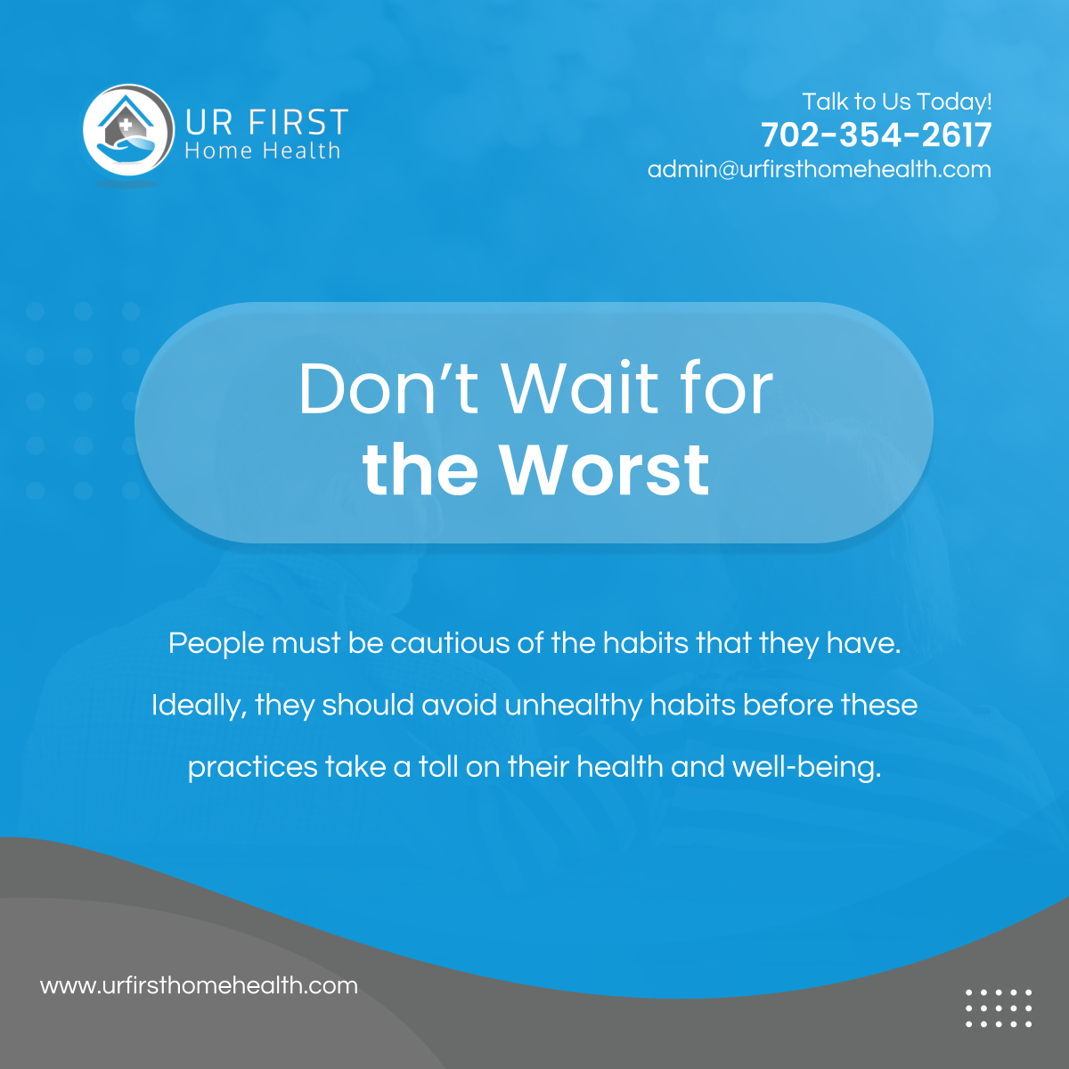 Unhealthy habits have serious consequences on people’s health. 

Read more: business.facebook.com/photo.php?fbid…

#LasVegasNV #QuitUnhealthyHabits #HomeHealthCare #HealthcareProvider #HomeHealthcareSolutions