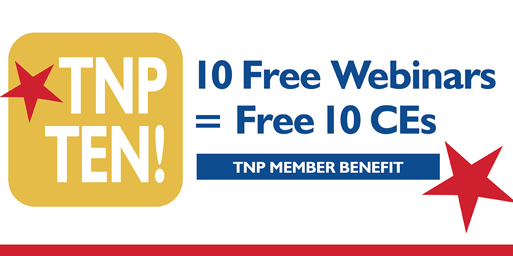 TNP TEN! Free Webinars & CEs: Pediatric Mental Health (May 10) This webinar addresses the importance of incorporating family in the pediatric patient's treatment of anxiety, depression, bipolar, and others. texasnp.org/event/May24TNP… #TNPten #FreeCEs #TNP #tnpMemberBenefits