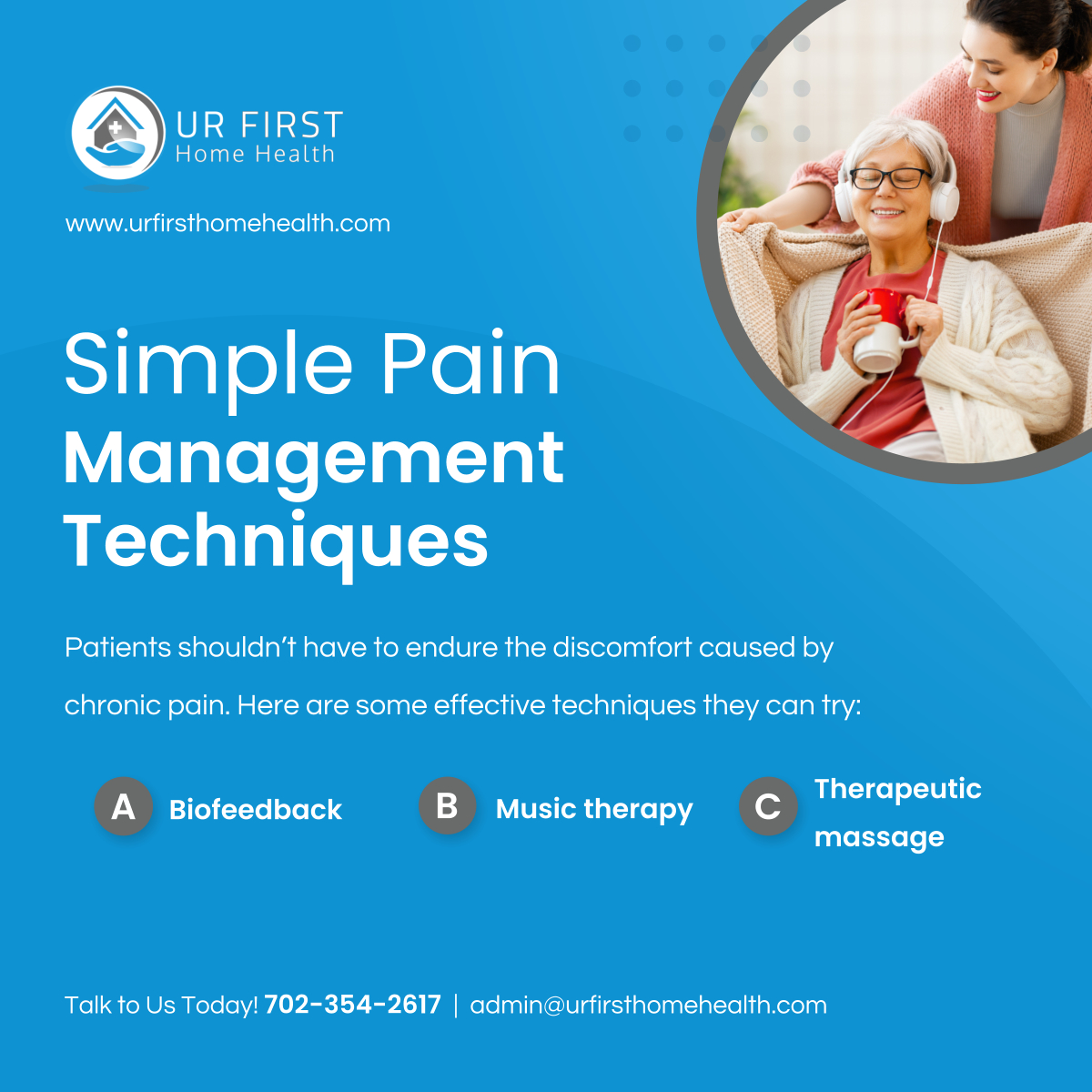 The discomfort brought about by pain can lead to patients’ low quality of life. 

Read more: business.facebook.com/photo.php?fbid…

#LasVegasNV #PainManagement #HomeHealthCare #HealthcareProvider #HomeHealthcareSolutions