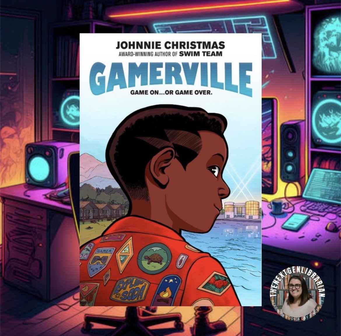 A new #MG #graphicnovel by the author of Swim Team. The MC is dealing with a gaming addiction when he’s sent to a camp to unplug the same weekend as a major tournament. Out 7/16: amzn.to/3VY5RJE #librarytwitter #booktwitter #librarian #librarians #graphicnovels