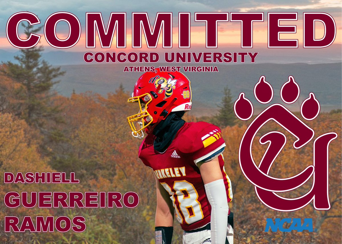After a great conversation and visit with <a href="/CoachCradle/">Cade Cradlebaugh</a>, I’m extremely blessed and excited to announce my official commitment to <a href="/ConcordFootball/">Concord University Football</a>! I want to thank my family, friends, coaches, and teammates who have all helped me throughout my football career!