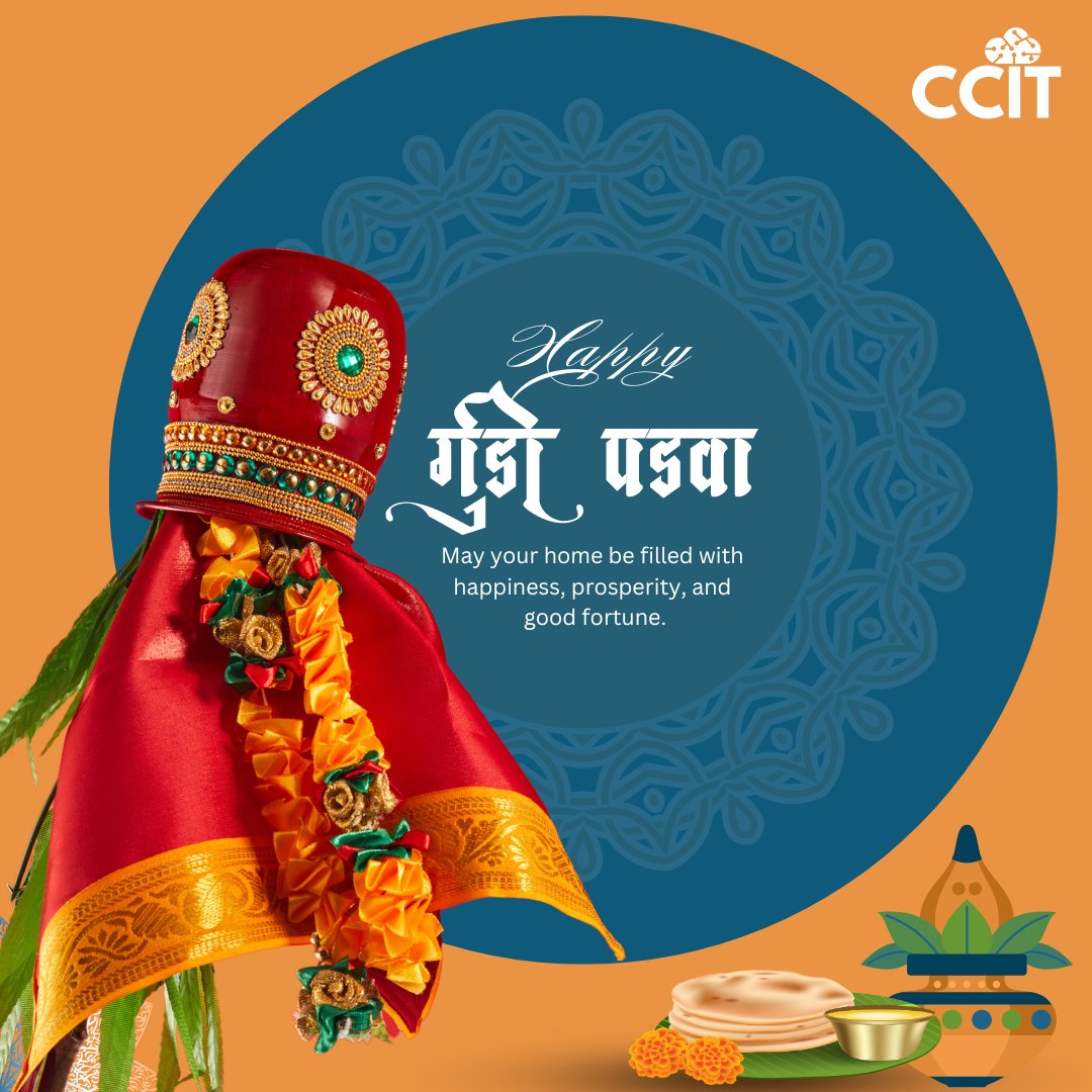 Wishing everyone a very Happy Gudi Padwa! May this Hindu New Year bring you prosperity, good health, and endless happiness. #GudiPadwa #HinduNewYear #ccit #ccitcloud