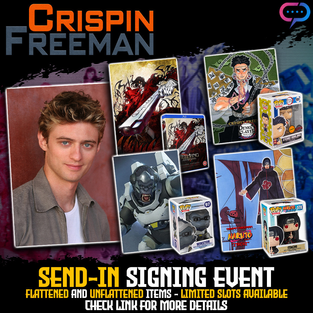 REMINDER! Crispin Freeman's shop is NOW OPEN! Be one of the first to get your personalized items and watch them autographed LIVE on April 13th! Details and shop in link: hubs.la/Q02sbn5b0 @crispinfreeman