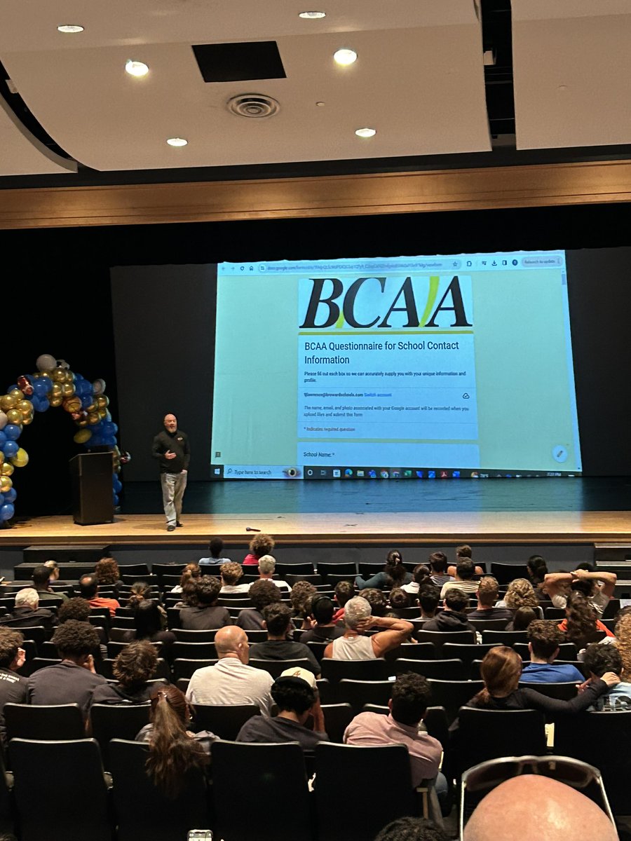 Patty Brown (@bcpsdirector) on Twitter photo TJ Lawrence did a GREAT job presenting the BCAA DIY Recruiting Tool to CBHS parents & scholar athletes. HS athletics should be a means to an end - another way to pay for college. Explore ALL options!
#TakingChances_BreakingBarriers_MakingMemories! <a href="/PrincipalCBHS/">Dr. Kassandra Fried - Principal CBHS</a> <a href="/PrincipalFLhigh/">Erin Brown</a> TJ Lawrence did a GREAT job presenting the BCAA DIY Recruiting Tool to CBHS parents & scholar athletes. HS athletics should be a means to an end - another way to pay for college. Explore ALL options!
#TakingChances_BreakingBarriers_MakingMemories! <a href="/PrincipalCBHS/">Dr. Kassandra Fried - Principal CBHS</a> <a href="/PrincipalFLhigh/">Erin Brown</a>