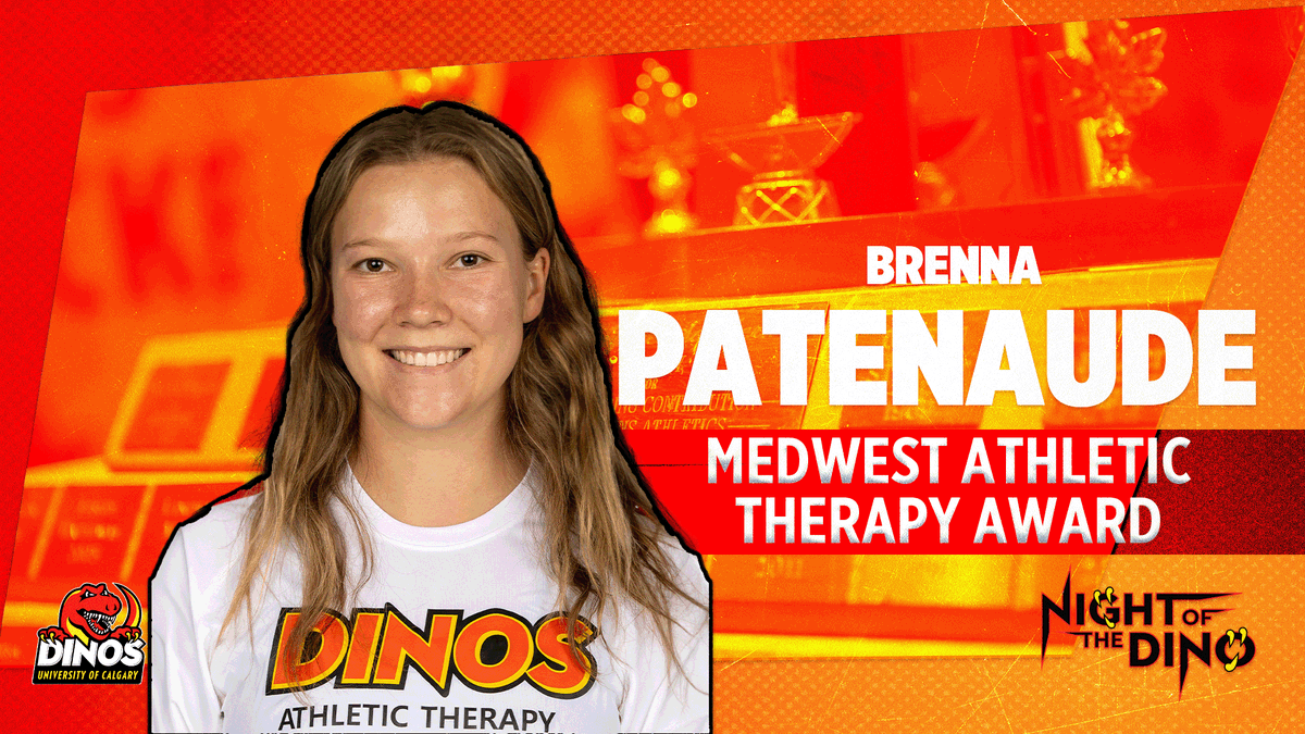 This year’s Medwest Athletic Therapy Award goes to Brenna Patenaude for her work in the field! #GoDinos #NOTD