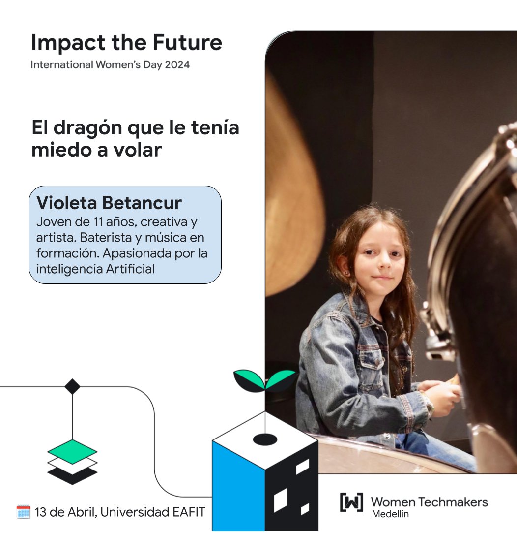 No te pierdas la charla de Violeta Betancur: "El dragón que le tenía miedo a volar" 🐉🚀 Donde nos compartirá el proceso de creación de un libro infantil ilustrado usando ChatGPT, Midjourney y Amazon KDP. Inscríbete gratis en wtmmedellin.com