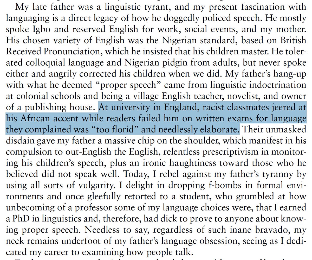 Paul Graham's absurd claim that using words like "delve" indicate ChatGPT reveals his assumption that everyone shares his linguistic limitations. Like US and UK professors who punish Africans for using English their limited knowledge tells them such students can't possibly know.