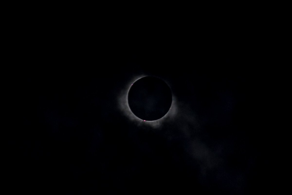 Truly an incredible thing to see. Total solar eclipse as seen from the shores of Lake Erie in Westfield, NY.