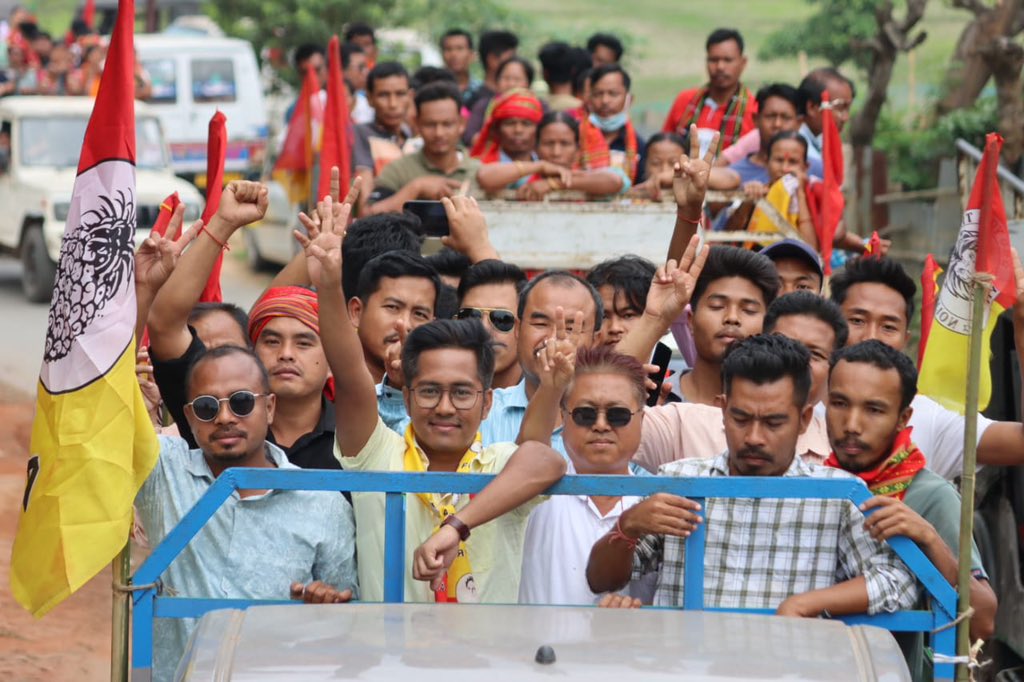 SuhelDebbarmaEM's tweet photo. Glimpses of Khumulwng Thansa’s rally.
#RCGhatWarriors
#BubagraforAll
Long live our beloved Bubagra @PradyotManikya https://t.co/UOH5A3OfXO