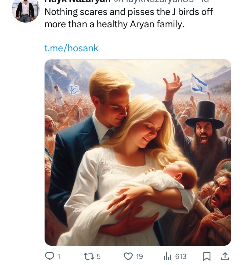 Yes, a healthy Aryan family generated by AI. Nothing infuriates us more.