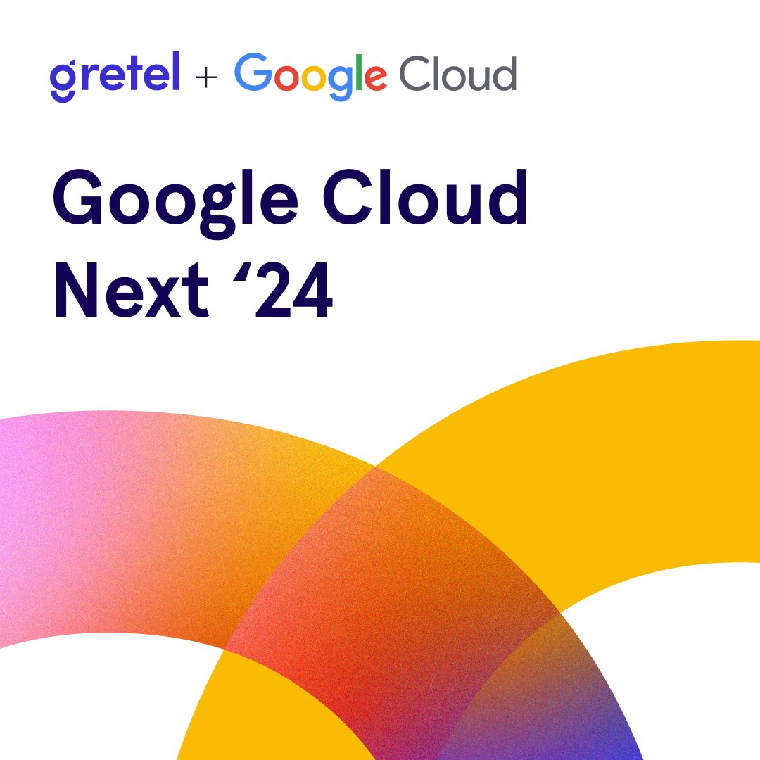 Learn about high quality synthetic data with Gretel at Google Cloud NEXT. Visit us at booth #1735, and catch a live session with one of our founders. Learn more about Gretel at NEXT, and book a meeting with our team. 👉 info.gretel.ai/google-cloud-n… #syntheticdata