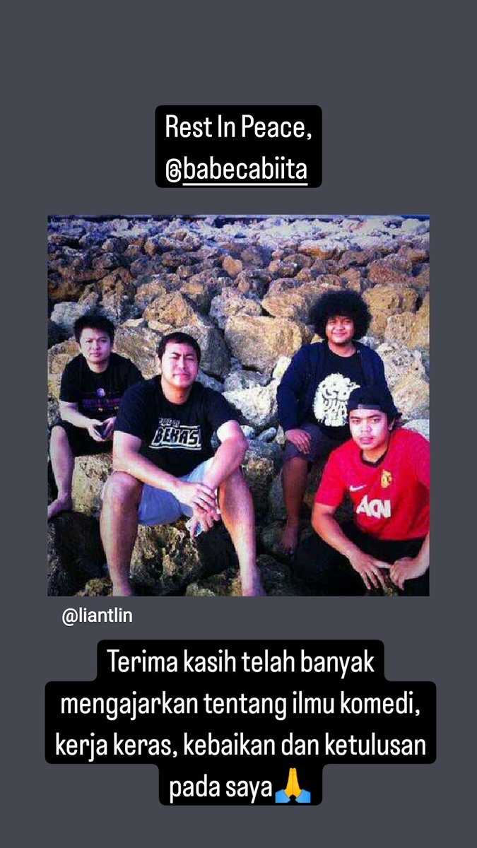 LiantLin's tweet image. RIP @babecabiita