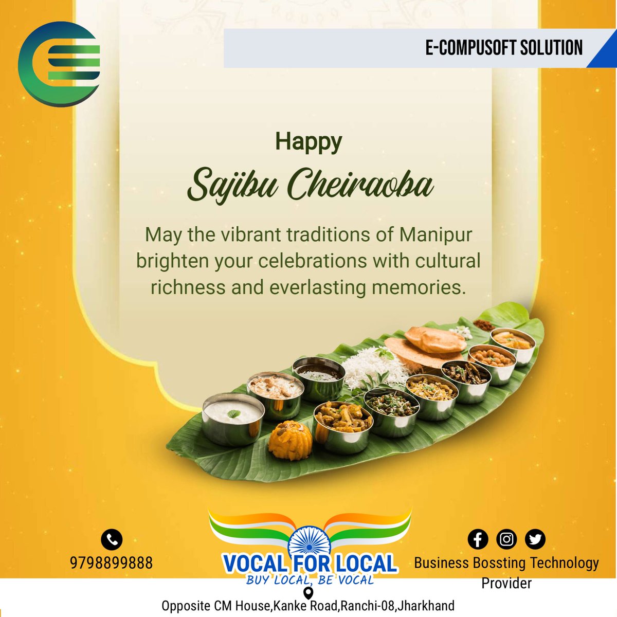 'Sajibu Cheiruba, the vibrant festival marking the beginning of Manipuri New Year, brings forth a celebration of culture, tradition, and new beginnings. Wishing everyone joy, prosperity, and abundance on this auspicious occasion! #SajibuCheiruba #ManipuriNewYear #Celebration'…