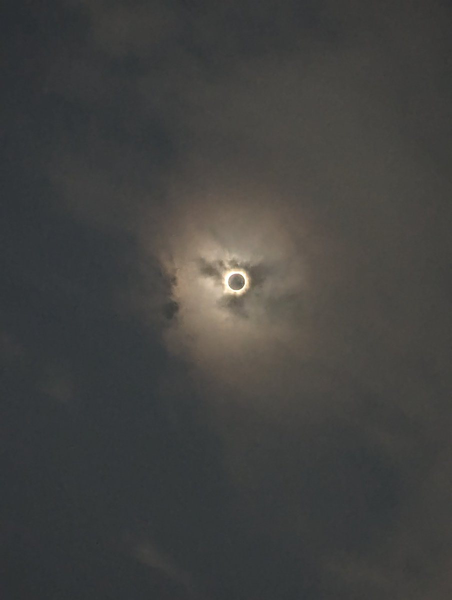 Our @okhistory team showed up in force to help at our eclipse event at Fort Towson Historic Site. The clouds parted just in time to observe totality and we had people from multiple states visit the fort.