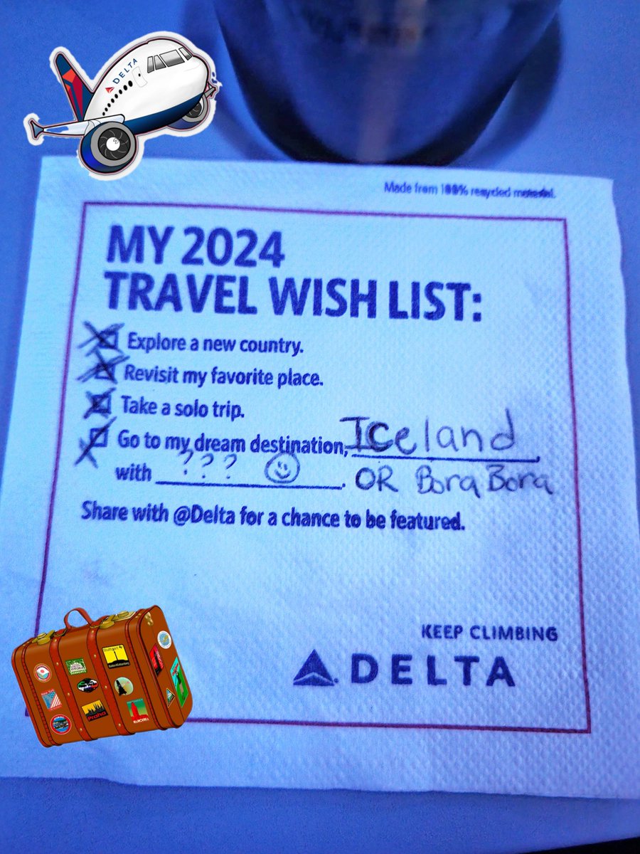 Hey @Delta 👋🏽 I'd be more than happy to take a free trip to relax after my BIG work event in July! 🧳#vacaymode #bucketlist #iceland #northernlights #borabora #islandtime #whoshoulditake #singlereadytomingle #meetingplanner #chaoscoordinator