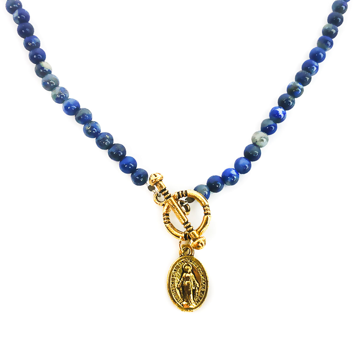 Miraculous Medal Blue Lapis Lazuli Front Toggle Clasp Necklace and Rosary Bracelet Set by DALIA LORRAINE

Shop Now: christiancatholicshop.com/products/mirac…
