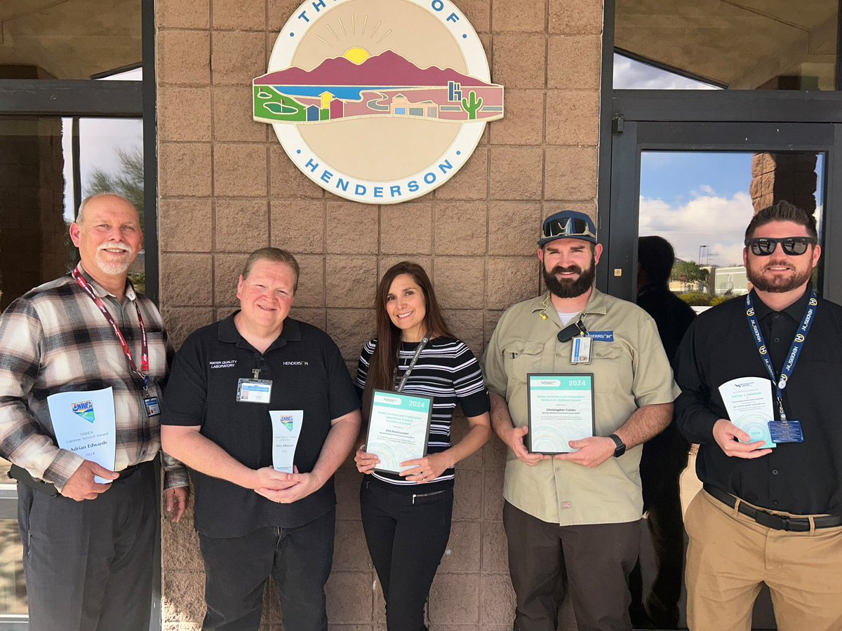 We are proud to have received multiple awards from the Nevada Water Environment Association for our work promoting the advancement of water quality in Nevada! Mayor Romero was also named the 2024 Public Official of the Year for her outstanding work leading the City's H2One