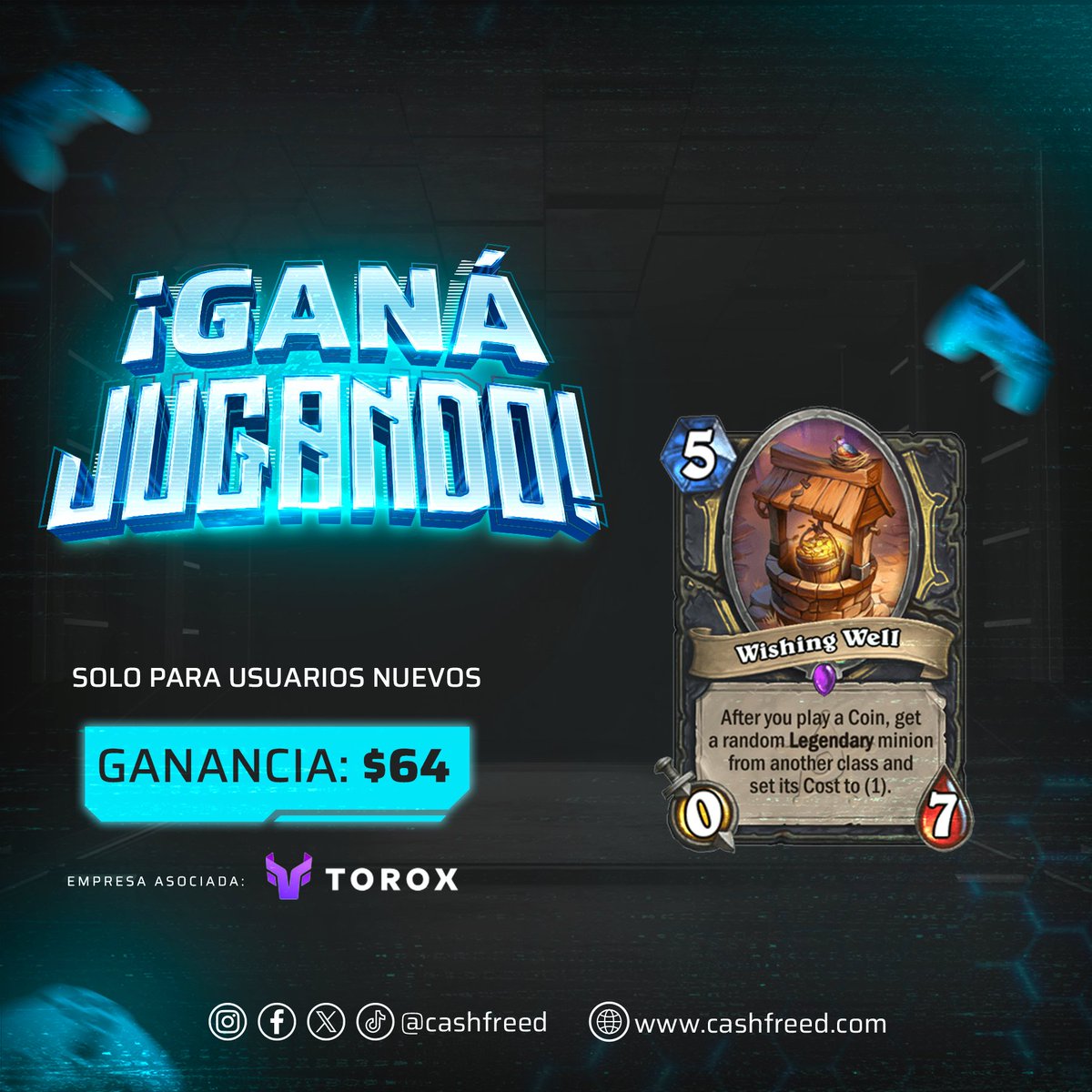 ¿Listo para sumergirte en la búsqueda de tesoros en Wishing Well?

¡Descubre emocionantes riquezas y oportunidades de ganar $64! 💰💎

👉 ¡Visita nuestra página web y comienza tu aventura en Wishing Well ahora mismo! ¡No te lo pierdas! ç

- cashfreed.com/dinero-con-ofe…

#WishingWell
