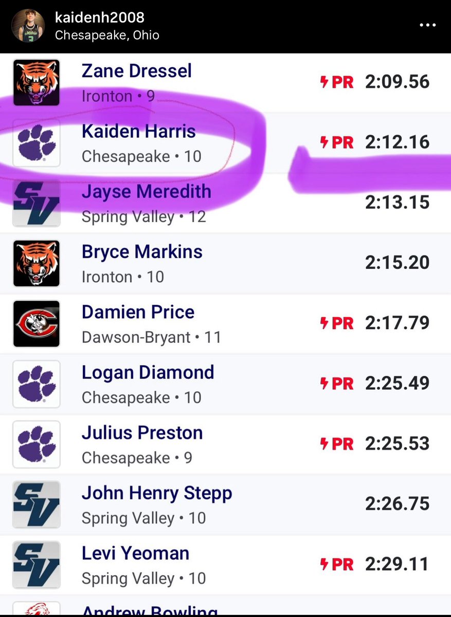 New PR tonight for the 800 🏃🙌🙏